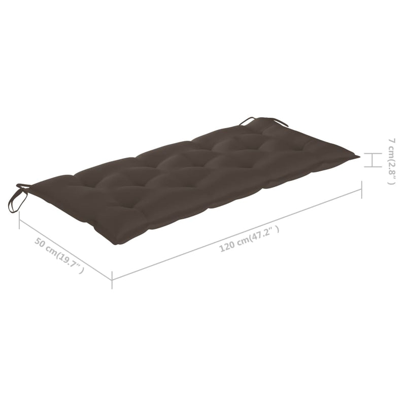 Folding Garden Bench with Cushion 118 cm Bamboo Payday Deals