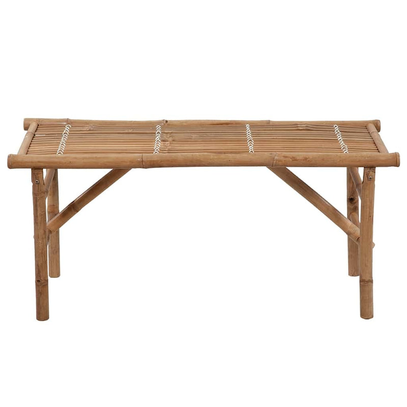 Folding Garden Bench with Cushion 118 cm Bamboo Payday Deals