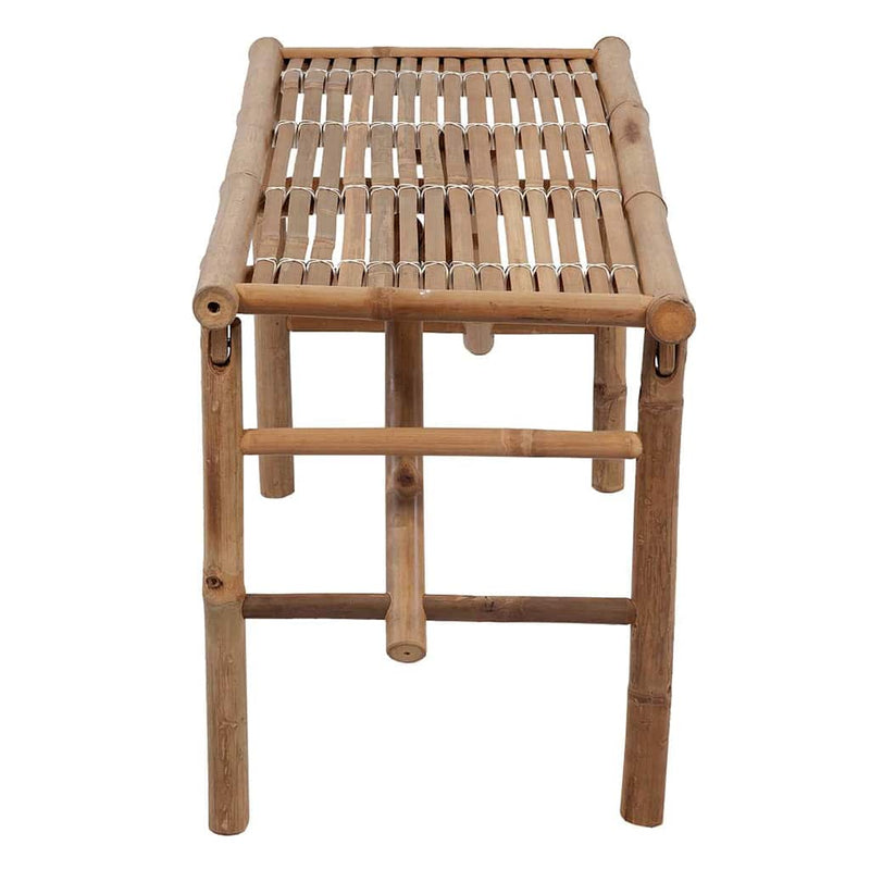 Folding Garden Bench with Cushion 118 cm Bamboo Payday Deals