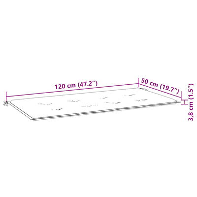 Folding Garden Bench with Cushion 118 cm Bamboo Payday Deals