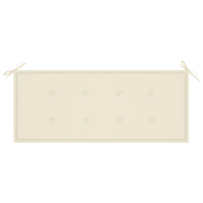 Folding Garden Bench with Cushion 118 cm Bamboo Payday Deals
