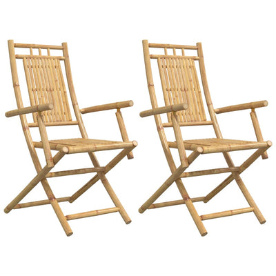 Folding Garden Chairs 2 pcs 53x66x99 cm Bamboo Payday Deals