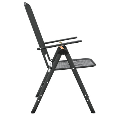 Folding Garden Chairs 4 pcs Expanded Metal Mesh Anthracite Payday Deals
