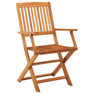 Folding Garden Chairs 4 pcs Solid Eucalyptus Wood Payday Deals