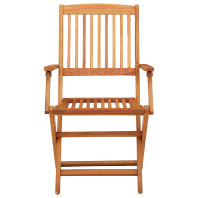 Folding Garden Chairs 4 pcs Solid Eucalyptus Wood Payday Deals