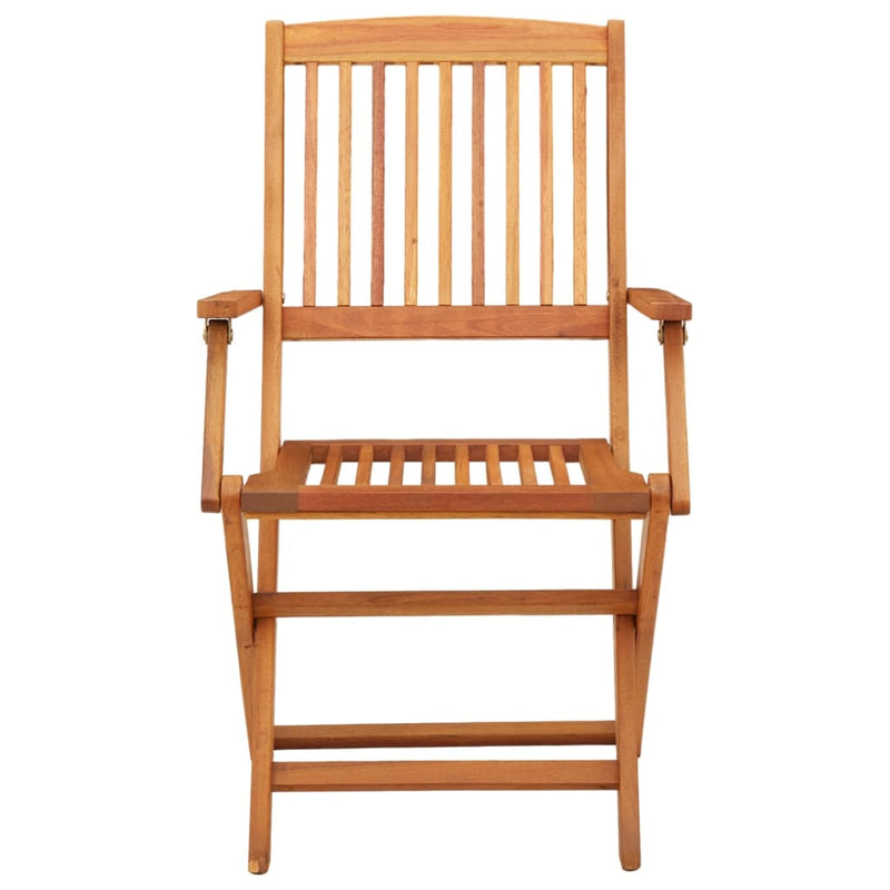 Folding Garden Chairs 4 pcs Solid Eucalyptus Wood Payday Deals