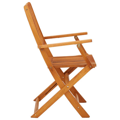 Folding Garden Chairs 4 pcs Solid Eucalyptus Wood Payday Deals