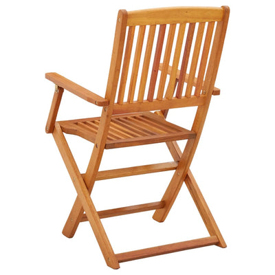 Folding Garden Chairs 4 pcs Solid Eucalyptus Wood Payday Deals