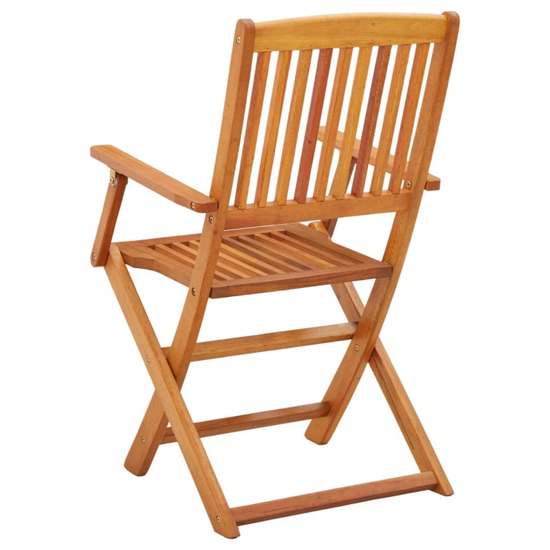 Folding Garden Chairs 4 pcs Solid Eucalyptus Wood Payday Deals