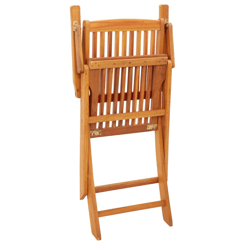 Folding Garden Chairs 4 pcs Solid Eucalyptus Wood Payday Deals
