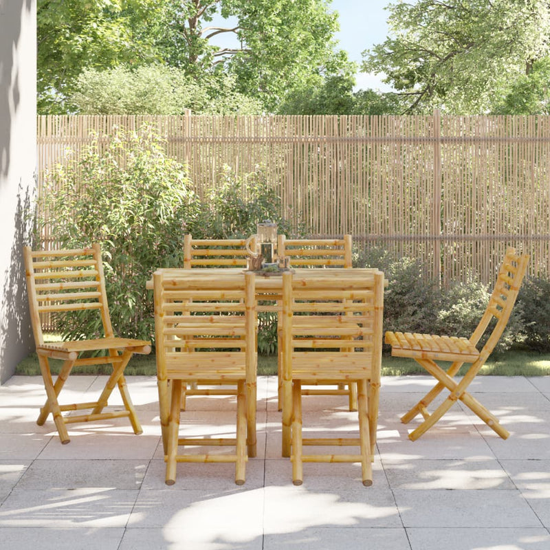 Folding Garden Chairs 6 pcs 43x54x88 cm Bamboo Payday Deals