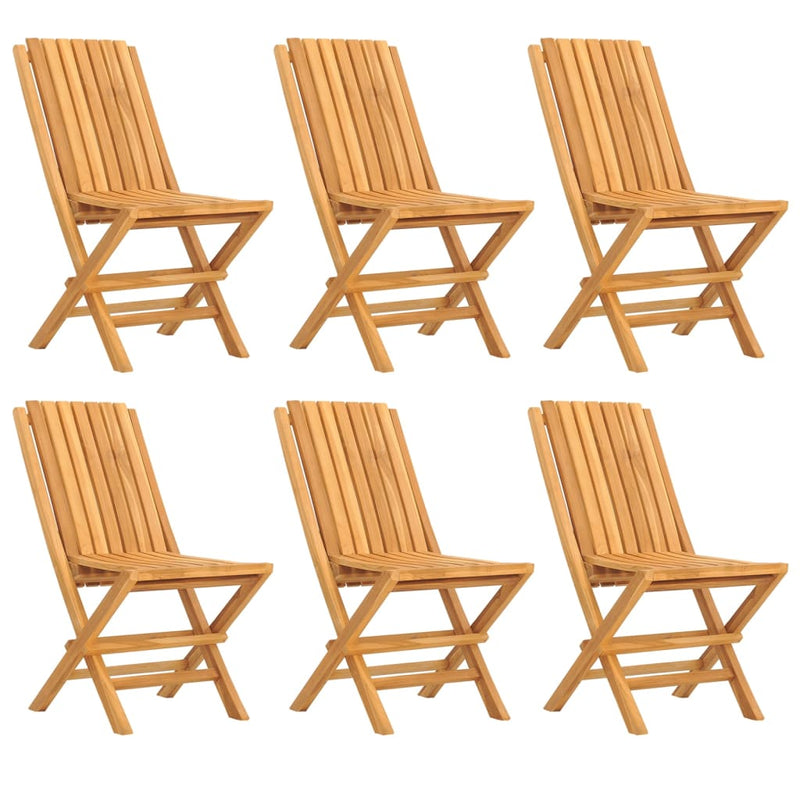 Folding Garden Chairs 6 pcs 47x47x89 cm Solid Wood Teak Payday Deals