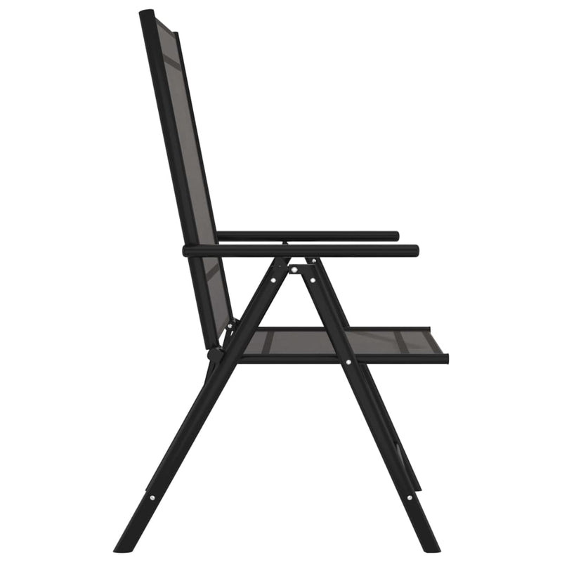 Folding Garden Chairs 6 pcs Textilene Black Payday Deals