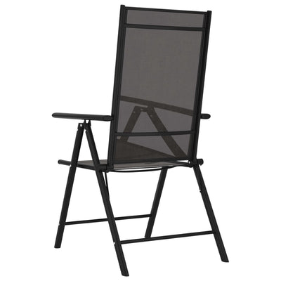 Folding Garden Chairs 6 pcs Textilene Black Payday Deals