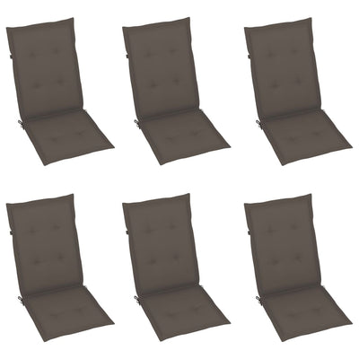 Folding Garden Chairs 6 pcs with Cushions Solid Acacia Wood Payday Deals