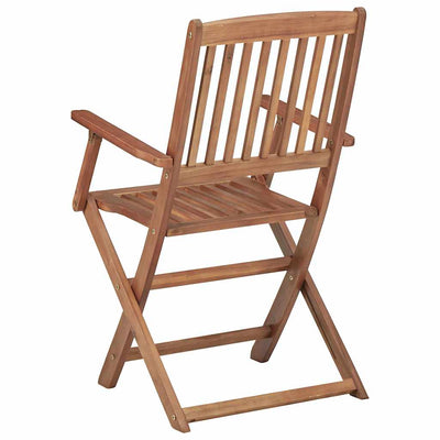 Folding Garden Chairs 6 pcs with Cushions Solid Acacia Wood Payday Deals