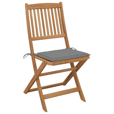 Folding Garden Chairs 6 pcs with Cushions Solid Acacia Wood Payday Deals