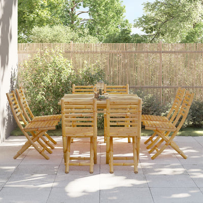 Folding Garden Chairs 8 pcs 43x54x88 cm Bamboo Payday Deals