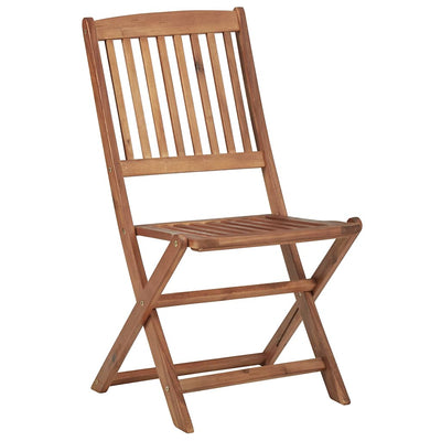 Folding Garden Chairs 8 pcs with Cushions Solid Acacia Wood Payday Deals