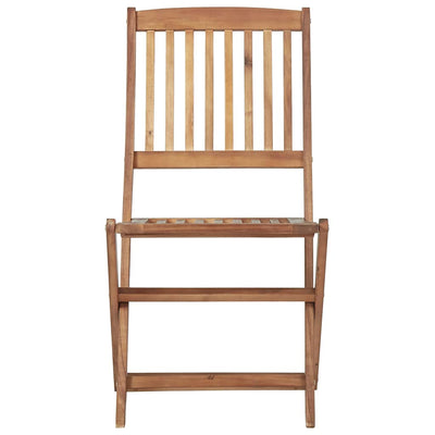Folding Garden Chairs 8 pcs with Cushions Solid Acacia Wood Payday Deals