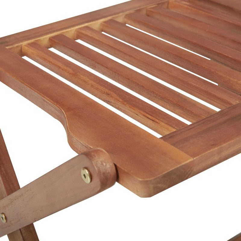 Folding Garden Chairs 8 pcs with Cushions Solid Acacia Wood Payday Deals