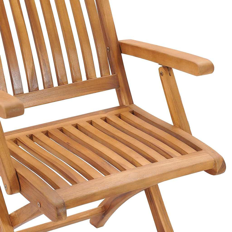 Folding Garden Chairs with Cushions 8 pcs Solid Teak Wood Payday Deals