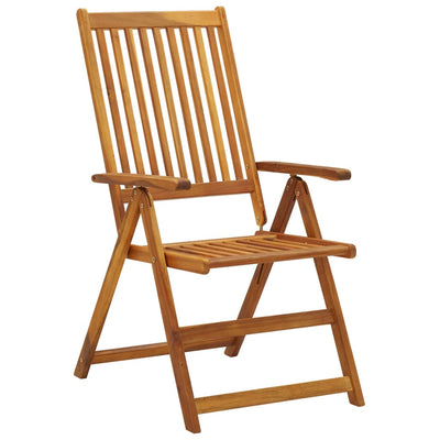Folding Garden Chairs with Cushions 8 pcs Solid Wood Acacia Payday Deals