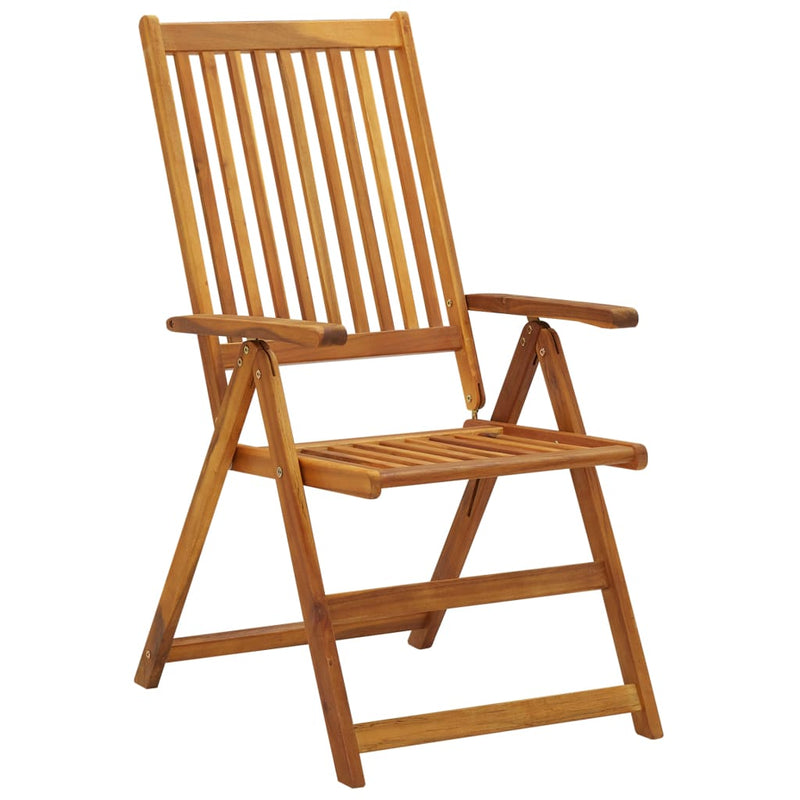 Folding Garden Chairs with Cushions 8 pcs Solid Wood Acacia Payday Deals
