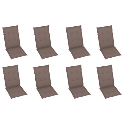 Folding Garden Chairs with Cushions 8 pcs Solid Wood Acacia Payday Deals