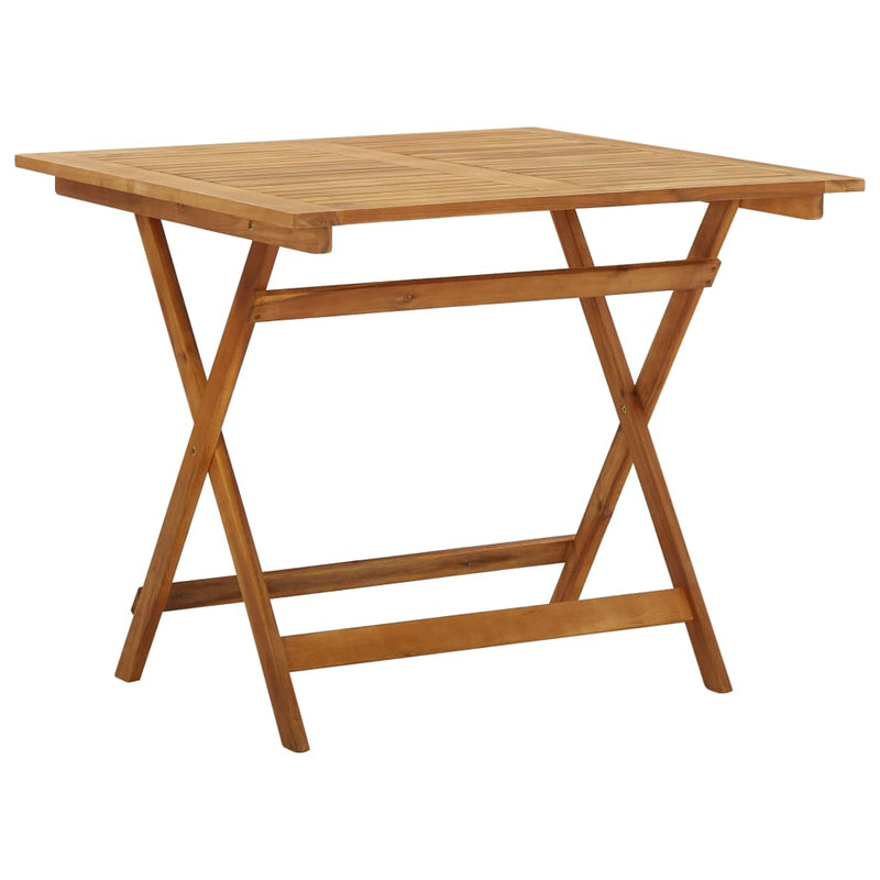 Folding Garden Table 90x90x75 cm Solid Acacia Wood Payday Deals