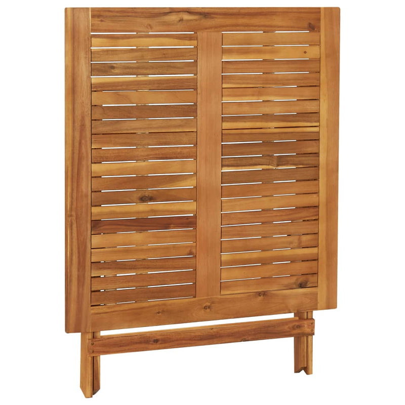 Folding Garden Table 90x90x75 cm Solid Acacia Wood Payday Deals