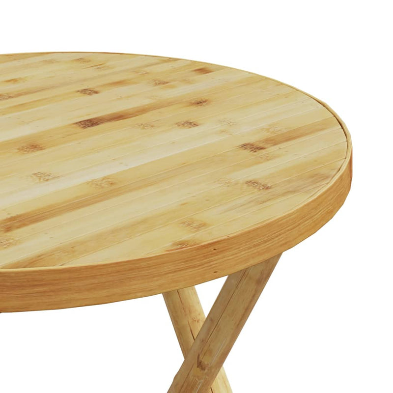 Folding Garden Table Ø55x75 cm Bamboo Payday Deals