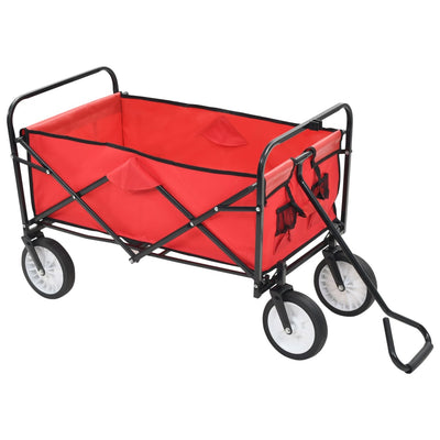 Folding Hand Trolley Steel Red Payday Deals