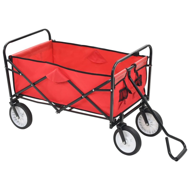 Folding Hand Trolley Steel Red Payday Deals