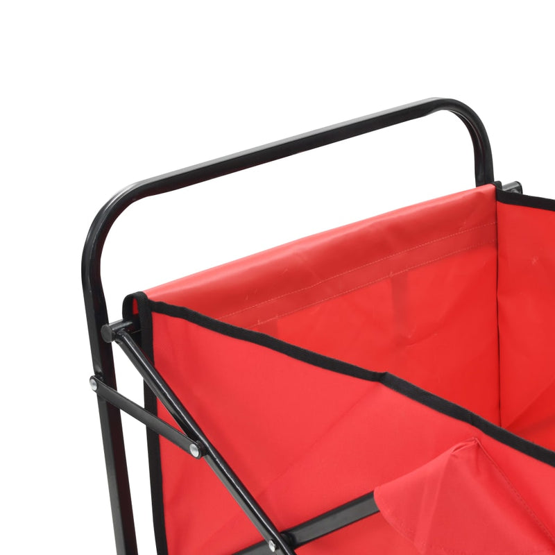 Folding Hand Trolley Steel Red Payday Deals