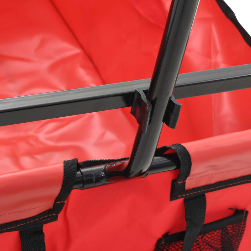 Folding Hand Trolley Steel Red Payday Deals
