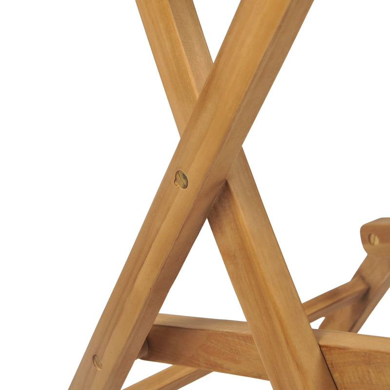 Folding Outdoor Bar Stools 2 pcs Solid Teak Wood Payday Deals