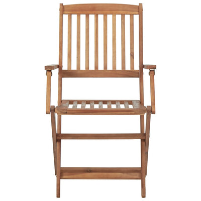Folding Outdoor Chairs 8 pcs Solid Acacia Wood Payday Deals