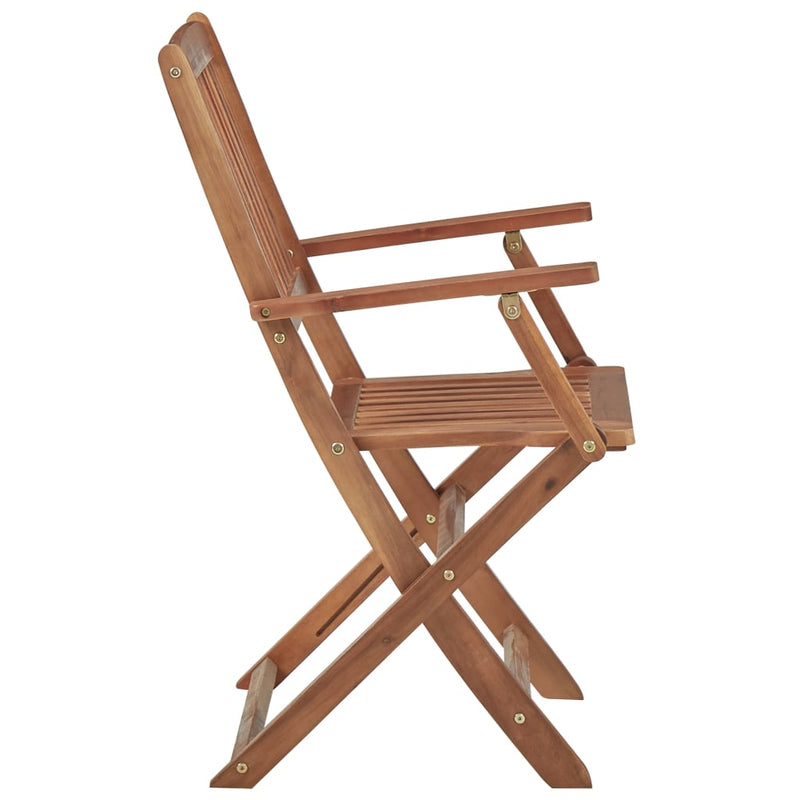 Folding Outdoor Chairs 8 pcs Solid Acacia Wood Payday Deals