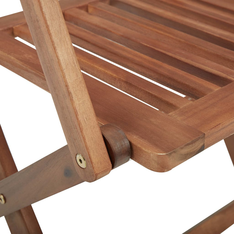 Folding Outdoor Chairs 8 pcs Solid Acacia Wood Payday Deals