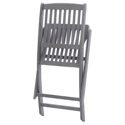 Folding Outdoor Chairs 8 pcs with Cushions Solid Acacia Wood Payday Deals