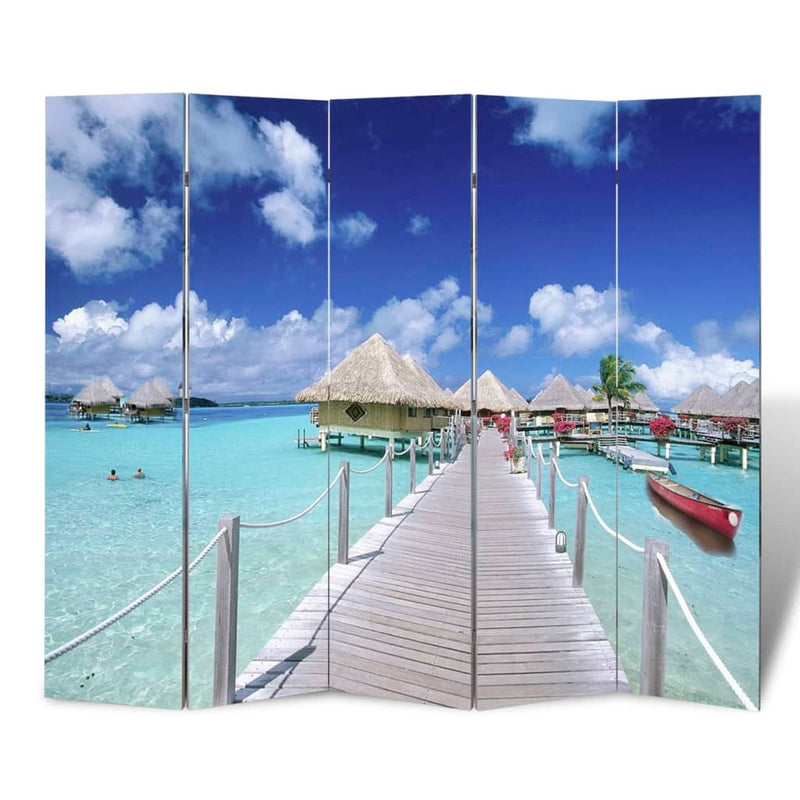 Folding Room Divider Print 200 x 170 Beach Payday Deals