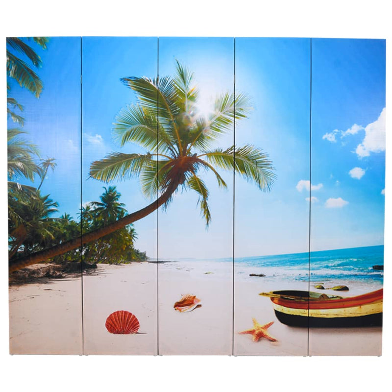 Folding Room Divider Print 200 x 170 Beach Payday Deals