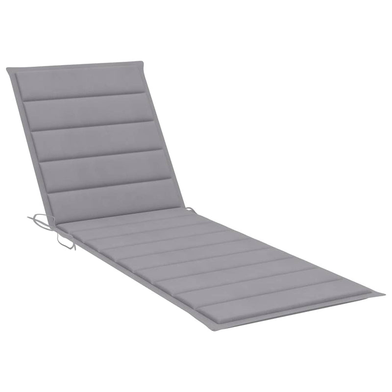 Folding Sun Lounger with Cushion Solid Acacia Wood Payday Deals