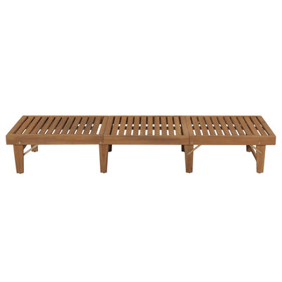 Folding Sun Lounger with Cushion Solid Acacia Wood Payday Deals