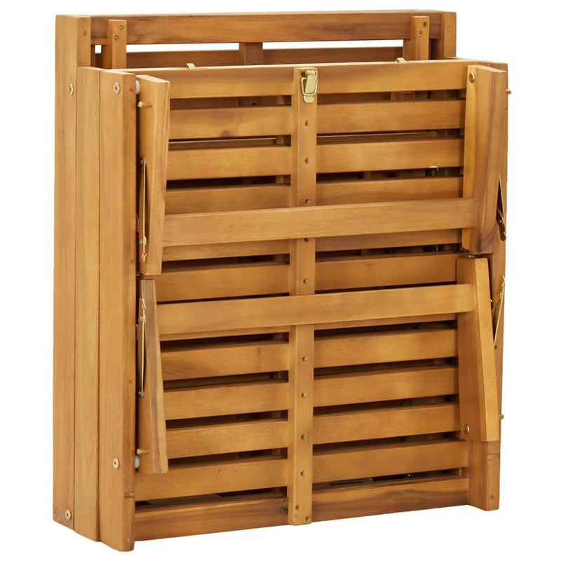 Folding Sun Lounger with Cushion Solid Acacia Wood Payday Deals