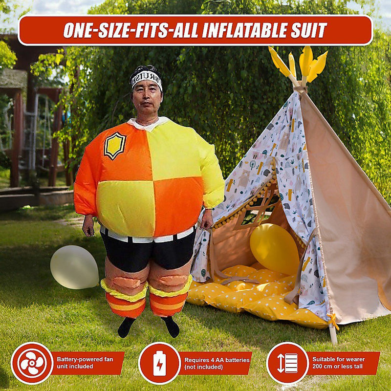 FOOTBALL Fancy Dress Inflatable Suit -Fan Operated Costume Payday Deals