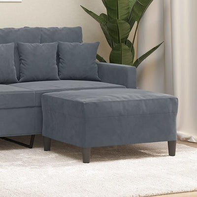 Footstool Dark Grey 70x55x41 cm Velvet Payday Deals