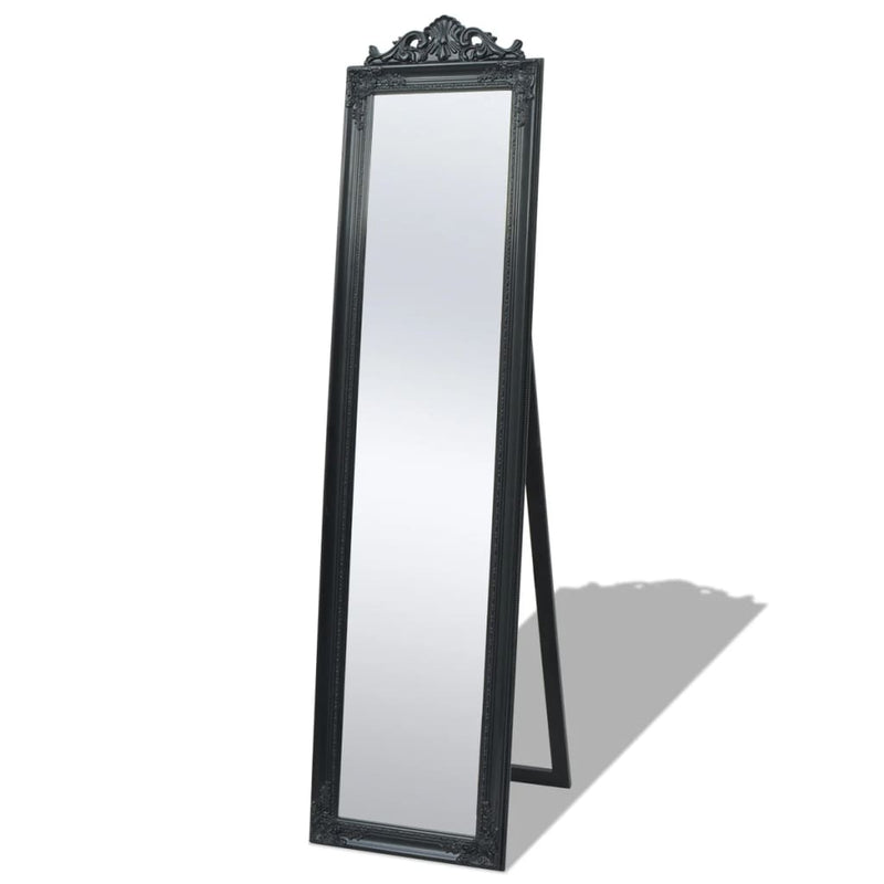 Free-Standing Mirror Baroque Style 160x40 cm Black Payday Deals