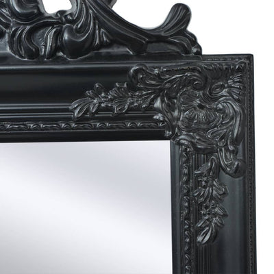 Free-Standing Mirror Baroque Style 160x40 cm Black Payday Deals
